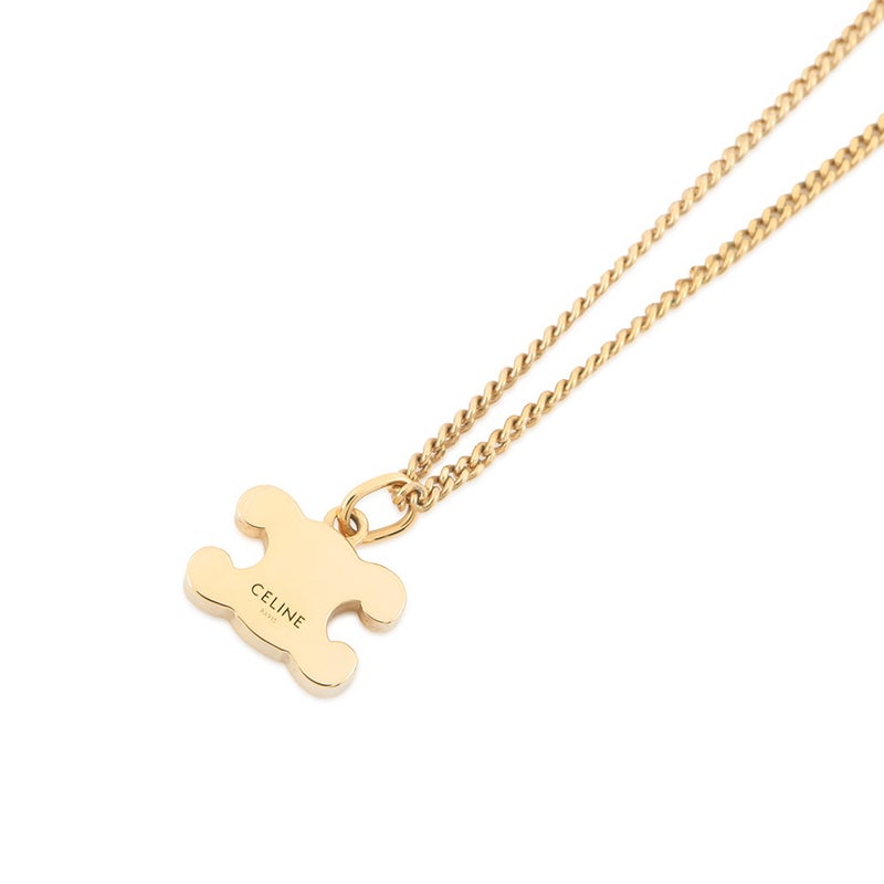 セリーヌ ネックレス トリオンフ ラインストーン メタル 460GB6BZI.35OR CELINE アクセサリー