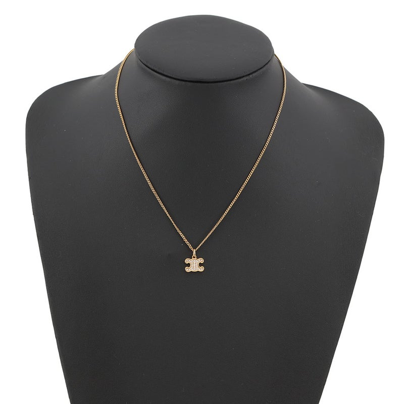 セリーヌ ネックレス トリオンフ ラインストーン メタル 460GB6BZI.35OR CELINE アクセサリー