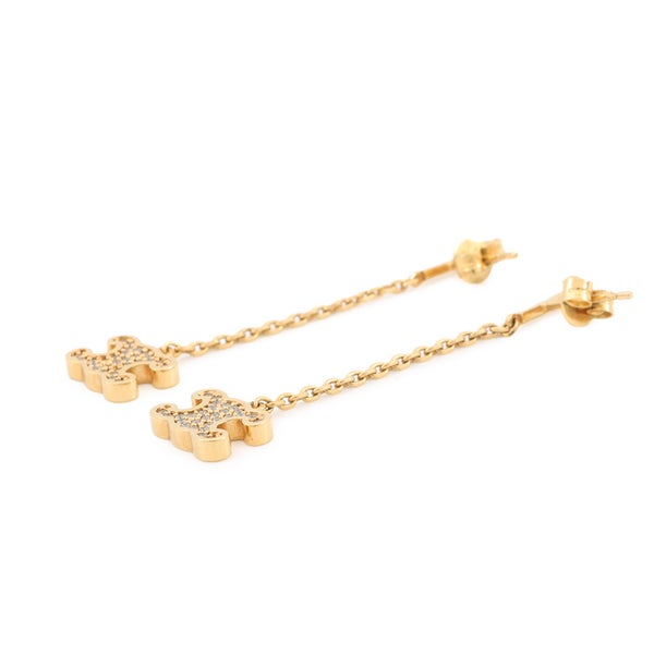 セリーヌ ピアス トリオンフ ラインストーン スイングピアス 460NB6BCZ.35OR CELINE アクセサリー