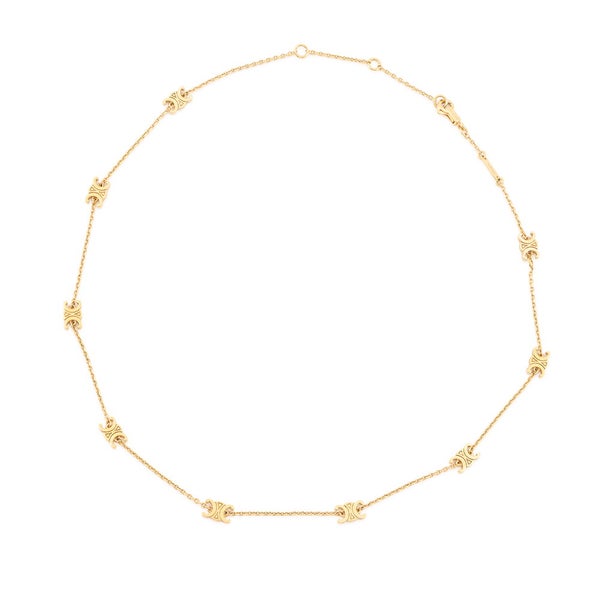 セリーヌ ネックレス ミニトリオンフ メタル 460MS6BRA.35OR CELINE アクセサリー