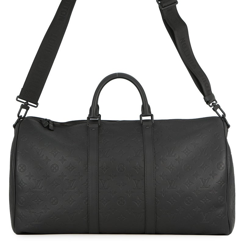 ルイヴィトン ボストンバッグ モングラム・シャドウ キーポル・バンドリエール 50 M44810 ヴィトン バッグ 旅行 2way 黒 ブラック