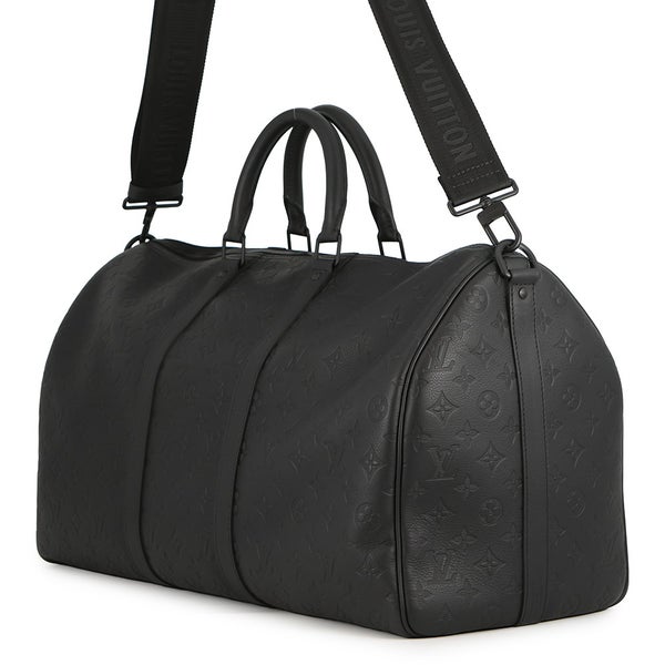 ルイヴィトン ボストンバッグ モングラム・シャドウ キーポル・バンドリエール 50 M44810 ヴィトン バッグ 旅行 2way 黒 ブラック