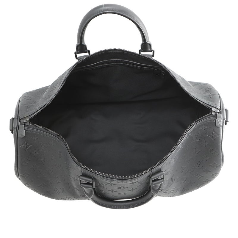 ルイヴィトン ボストンバッグ モングラム・シャドウ キーポル・バンドリエール 50 M44810 ヴィトン バッグ 旅行 2way 黒 ブラック