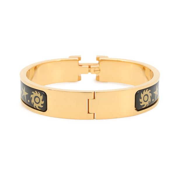 エルメス ブレスレット クリックH PM オルフェウスの魅力に誘われて ブラック/ゴールド/ゴールド金具 HERMES バングル 黒
