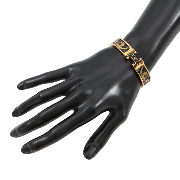 エルメス ブレスレット クリックH PM オルフェウスの魅力に誘われて ブラック/ゴールド/ゴールド金具 HERMES バングル 黒