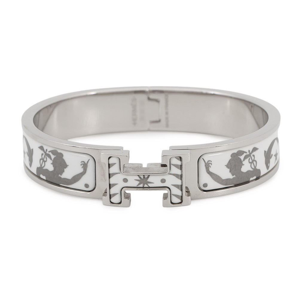 エルメス HERMES クリックH PM ブレスレット H クリック - ホワイト
