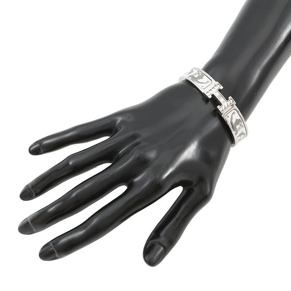 エルメス ブレスレット クリックH PM オルフェウスの魅力に誘われて ホワイト/シルバー/シルバー金具 HERMES アクセサリー