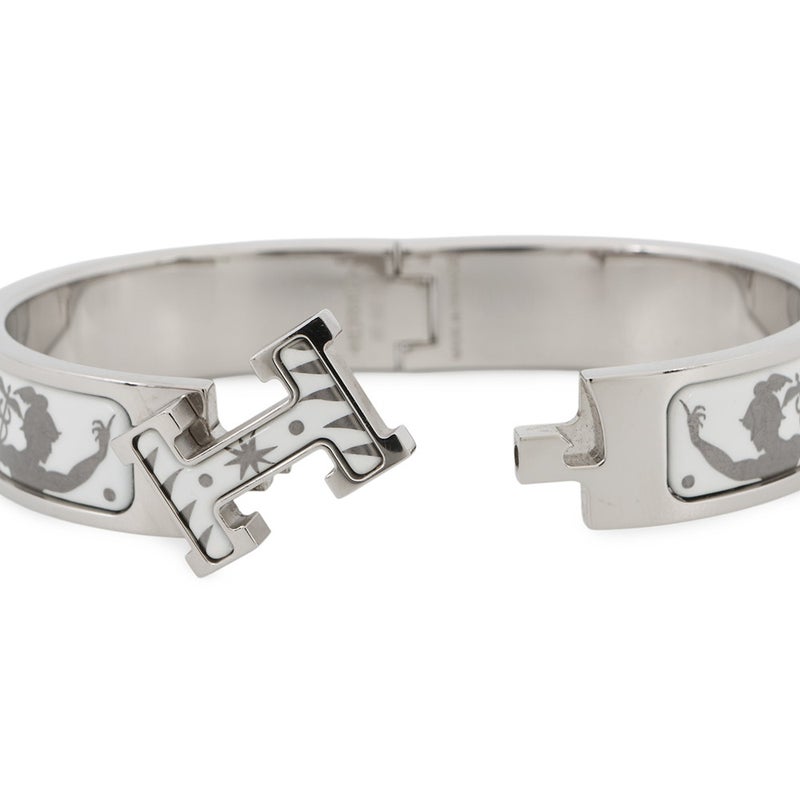 エルメス ブレスレット クリックH PM オルフェウスの魅力に誘われて ホワイト/シルバー/シルバー金具 HERMES アクセサリー