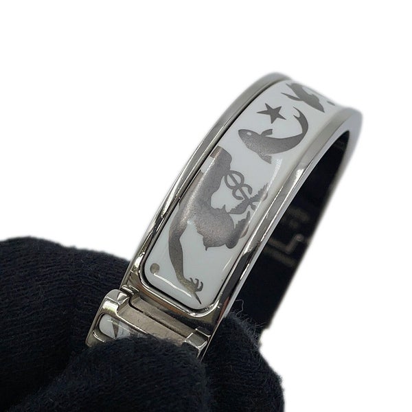 エルメス ブレスレット クリックH PM オルフェウスの魅力に誘われて ホワイト/シルバー/シルバー金具 HERMES アクセサリー