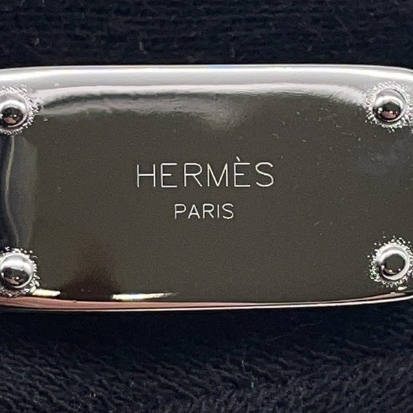 エルメス バッグチャーム ビジュー・ドゥ・バッグチャーム ブラック/グラニ/シルバー金具 メタル/ボックスカーフ 黒