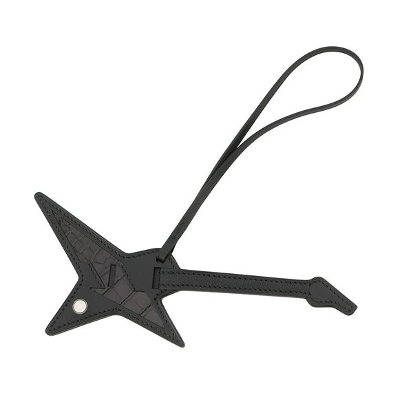 エルメス ロックチャーム ブラック/シルバー金具 ボックスカーフ/アリゲーターシャイン B刻印 黒