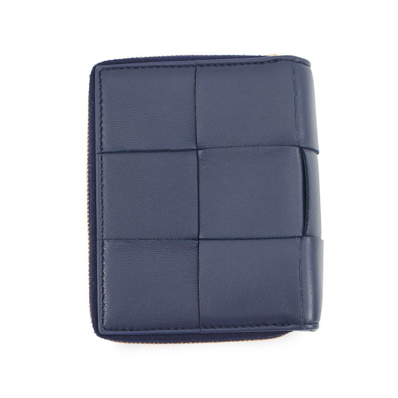 ボッテガヴェネタ 二つ折り財布 マキシイントレチャート カセット スモール ウォレット BOTTEGA VENETA バイカラー