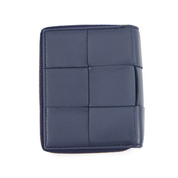 ボッテガヴェネタ 二つ折り財布 マキシイントレチャート カセット スモール ウォレット BOTTEGA VENETA バイカラー