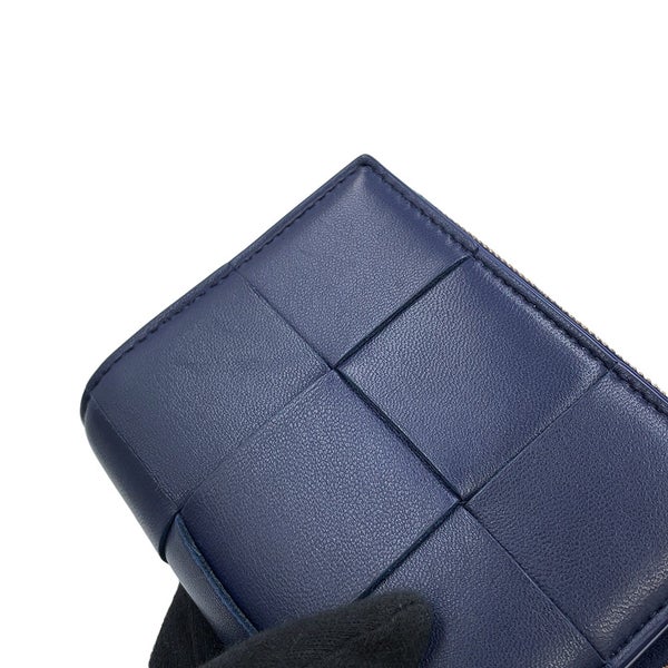 ボッテガヴェネタ 二つ折り財布 マキシイントレチャート カセット スモール ウォレット BOTTEGA VENETA バイカラー