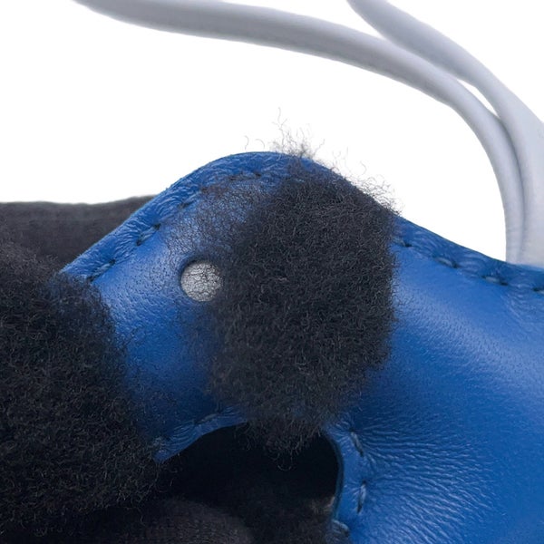 エルメス バッグチャーム バディ ブルーフランス/ブラック/ブリューブリュム ラムスキン/ムートン W刻印