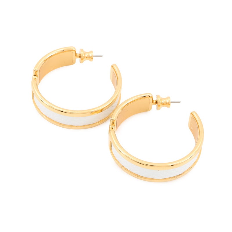 エルメス ピアス オランプ ホワイト/ゴールド金具 エプソン HERMES アクセサリー 白