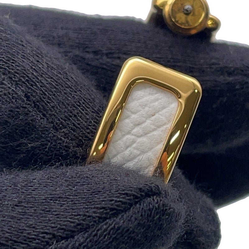 エルメス ピアス オランプ ホワイト/ゴールド金具 エプソン HERMES アクセサリー 白