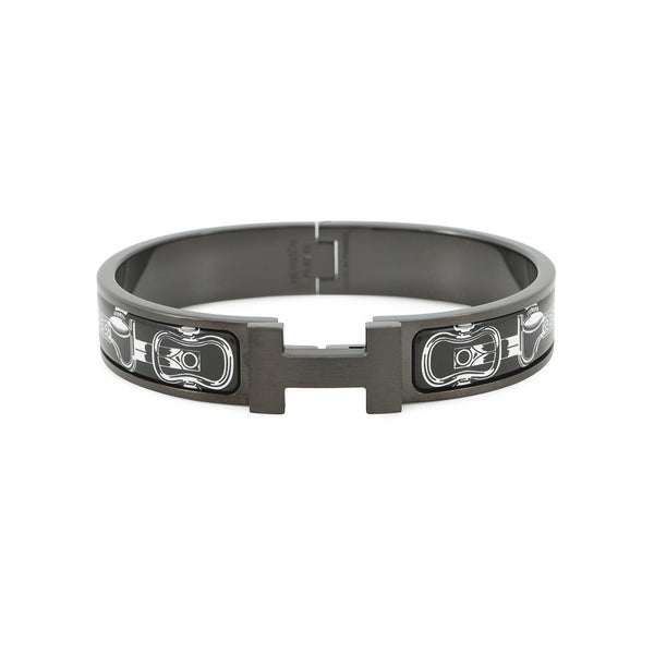 エルメス ブレスレット クリックHH エルメス・メタリック HERMES アクセサリー 黒