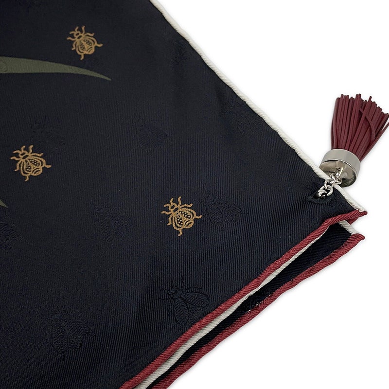 エルメス スカーフ カレ90 ブケ・フィナル・アベイユ Bouquet Final leather tassel scarf シルク HERMES 2025年秋冬