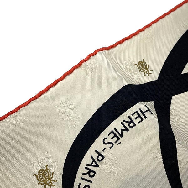 エルメス スカーフ カレ90 ブケ・フィナル・アベイユ Bouquet Final leather tassel scarf シルク HERMES 2025年秋冬