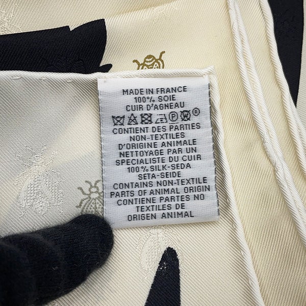 エルメス スカーフ カレ90 ブケ・フィナル・アベイユ Bouquet Final leather tassel scarf シルク HERMES 2025年秋冬