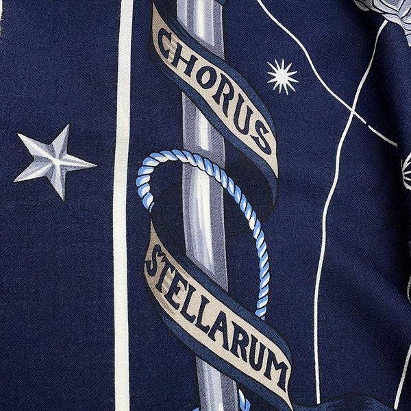 エルメス スカーフ カレ140 カレジェアン コーラス・ステラルム CHORUS STELLARUM カシミヤ シルク HERMES 2025年春夏