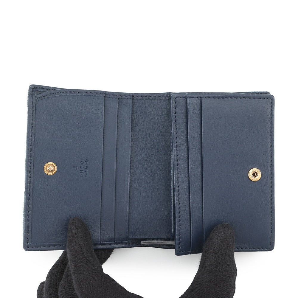 グッチ 二つ折り財布 GGマーモント ダブルG ミニウォレット 466492