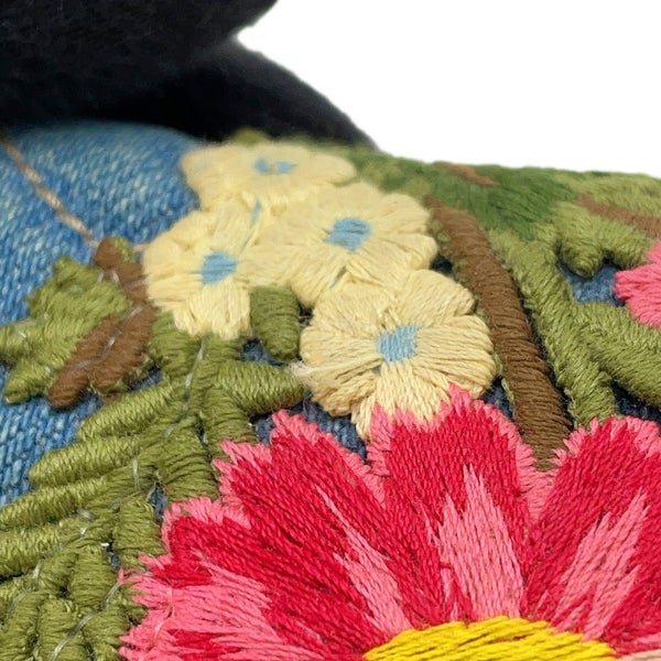 グッチ 二つ折り財布 GGマーモント ダブルG ミニウォレット 466492 GUCCI 財布 シェブロン キルティング カードケース 花 刺