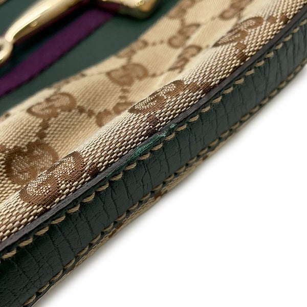 グッチ ショルダーバッグ GGキャンバス/レザー ホースビット 137388 GUCCI バッグ ワンショルダー