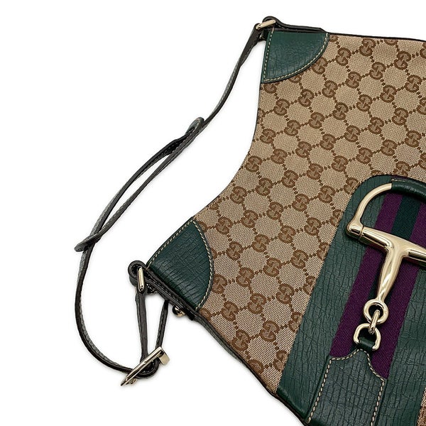 グッチ ショルダーバッグ GGキャンバス/レザー ホースビット 137388 GUCCI バッグ ワンショルダー