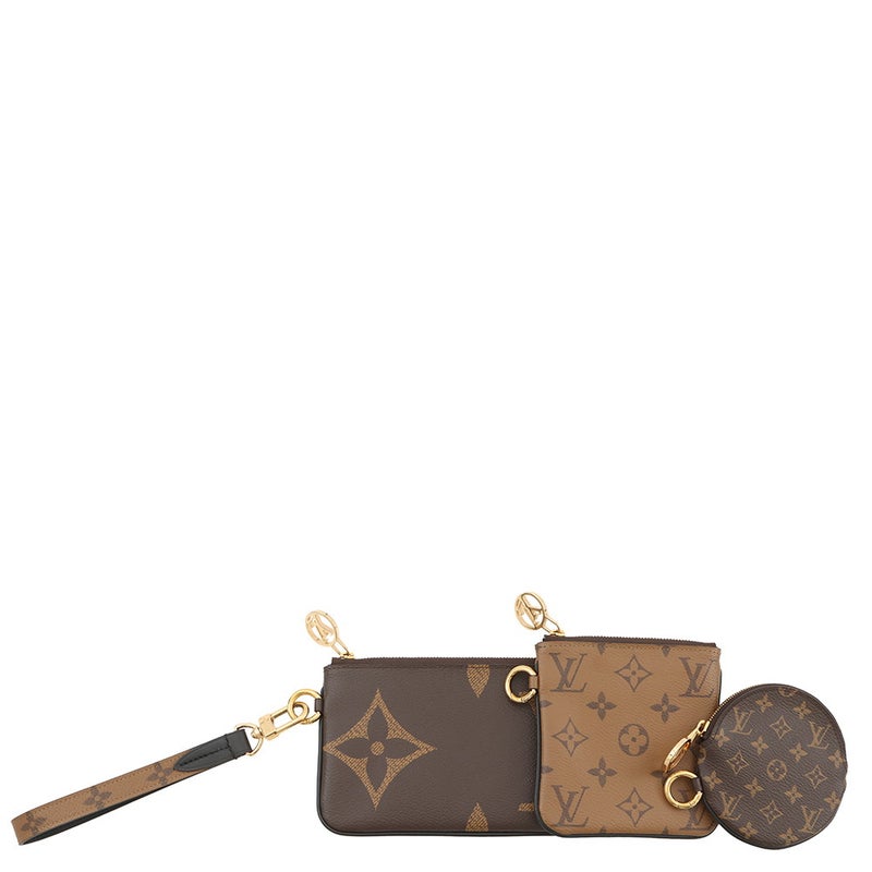 ルイヴィトン ポーチ モノグラム/リバース/ジャイアント ポシェット・トリオ M68756 ヴィトン バッグ 小物入れ コインケース 黒 ブラック