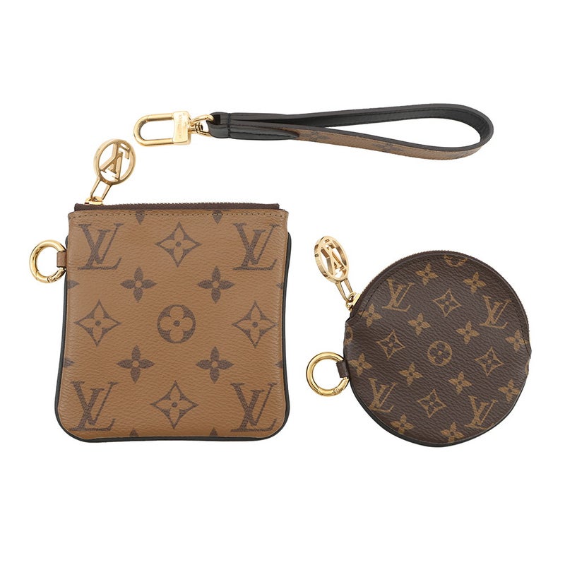 ルイヴィトン ポーチ モノグラム/リバース/ジャイアント ポシェット・トリオ M68756 ヴィトン バッグ 小物入れ コインケース 黒 ブラック