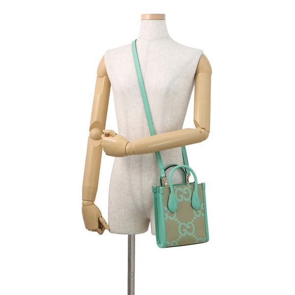 グッチ ハンドバッグ ジャンボGGキャンバス ミニトート 671628 GUCCI バッグ 2way ショルダー ミニバッグ