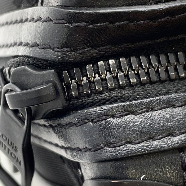 ルイヴィトン ショルダーバッグ モノグラム・メッシュ/レザー ソフトトランク M53964 ヴィトン バッグ 刺繍 ブラック 黒 2019年秋冬