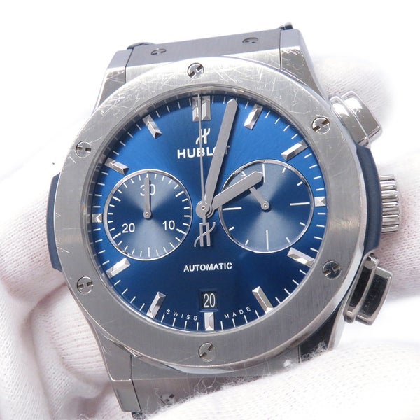 ウブロ クラシック・フュージョン クロノグラフ チタニウム ブルー 521.NX.7170.LR HUBLOT 腕時計 ブルー文字盤
