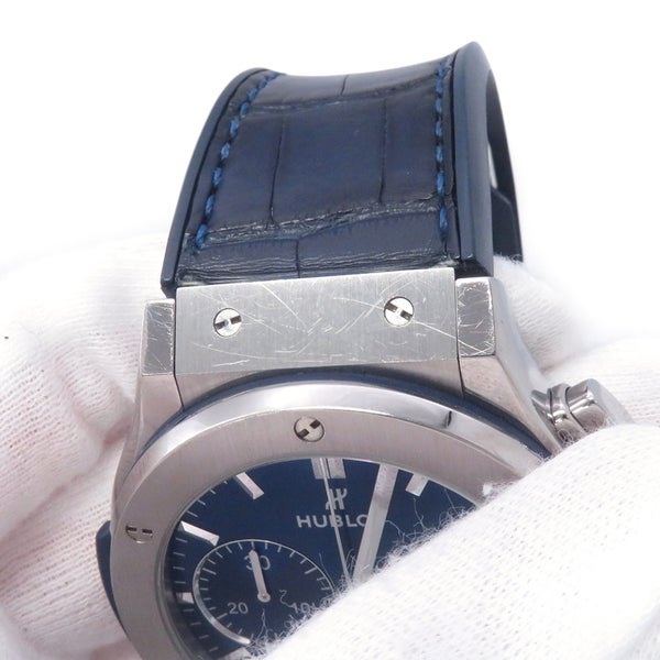 ウブロ クラシック・フュージョン クロノグラフ チタニウム ブルー 521.NX.7170.LR HUBLOT 腕時計 ブルー文字盤