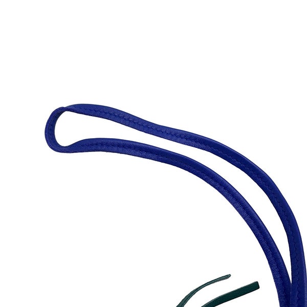 エルメス バッグチャーム ロデオ MM ローズパープル/ブルーエレクトリック/マラカイト ラムスキン A刻印