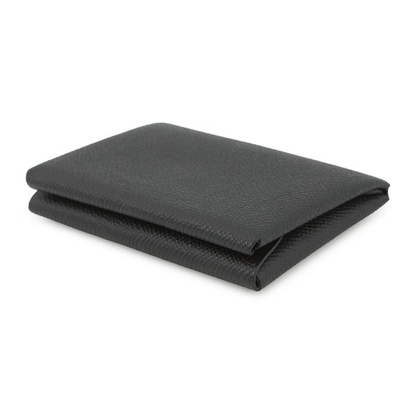 エルメス コインケース カルヴィ デュオ ブラック/シルバー金具 エプソン W刻印 財布 黒