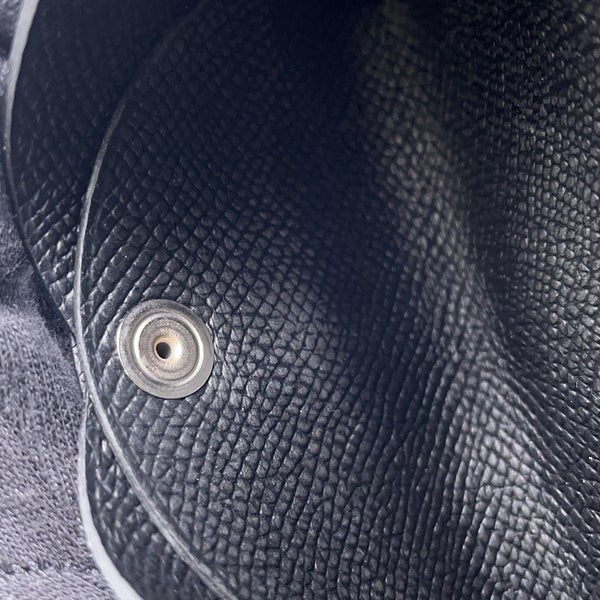 エルメス コインケース カルヴィ デュオ ブラック/シルバー金具 エプソン W刻印 財布 黒