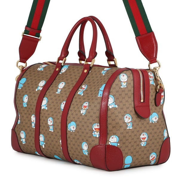 グッチ ボストンバッグ ミニGGスプリーム ミディアム ダッフルバッグ 647815 GUCCI バッグ 2way ショルダー ドラえもん コラボ