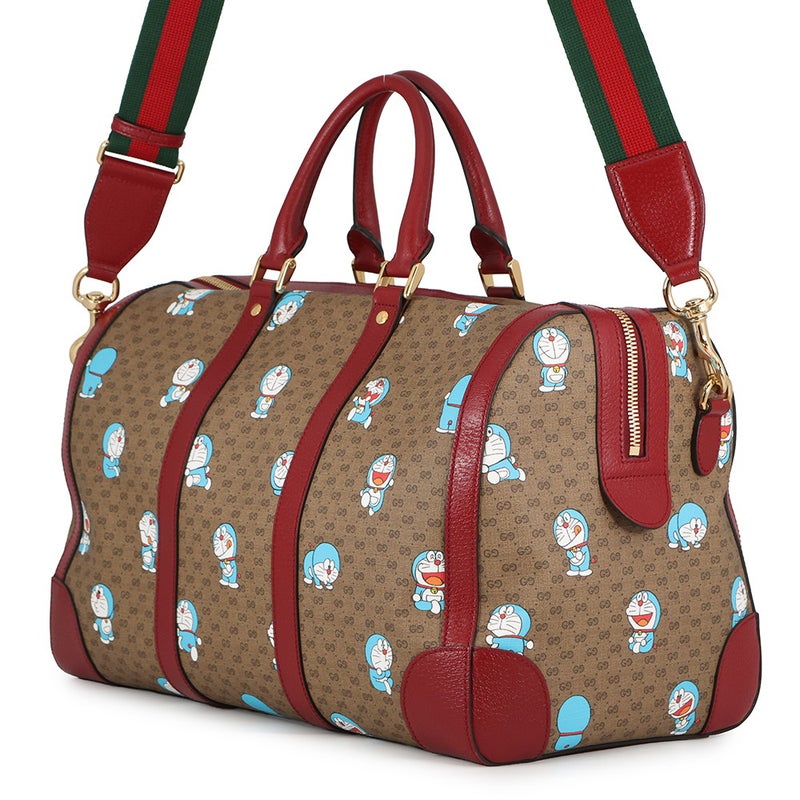 グッチ ボストンバッグ ミニGGスプリーム ミディアム ダッフルバッグ 647815 GUCCI バッグ 2way ショルダー ドラえもん コラボ