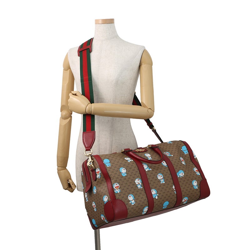 グッチ ボストンバッグ ミニGGスプリーム ミディアム ダッフルバッグ 647815 GUCCI バッグ 2way ショルダー ドラえもん コラボ