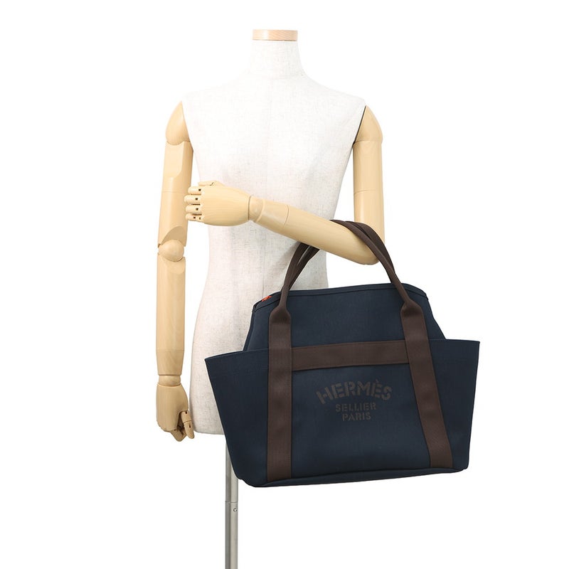 エルメス サックドパンサージュ グルーム SAC DE PANSAGE GROOM ネイビー/フー D刻印 2way