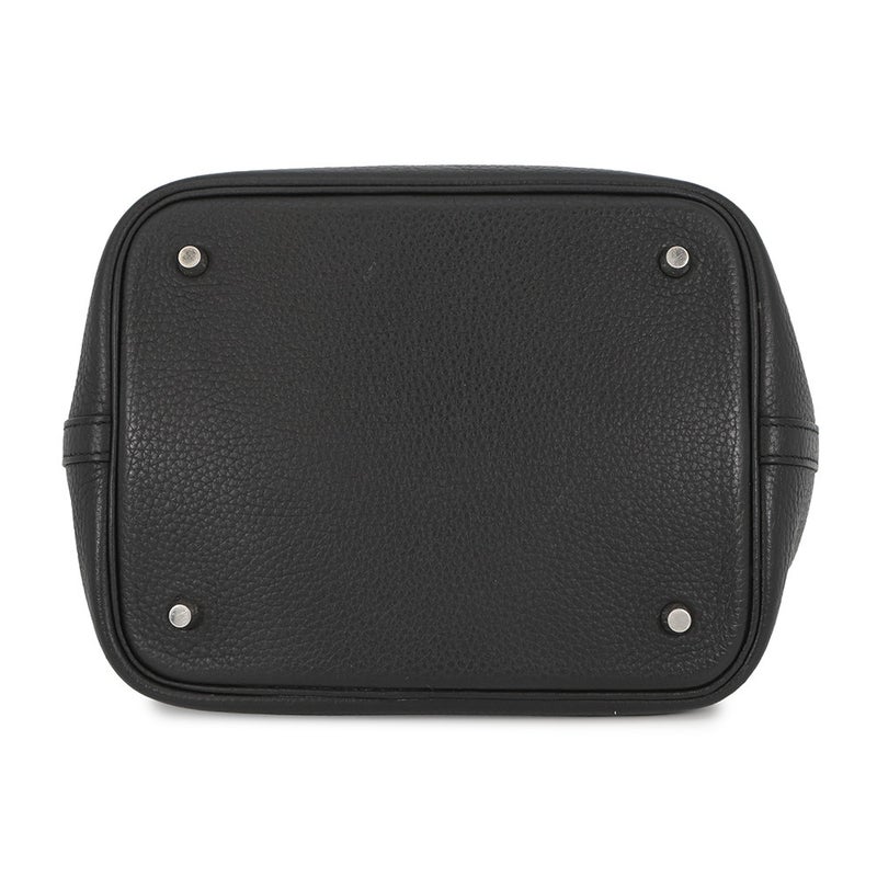 エルメス ハンドバッグ ピコタンロックMM ブラック/シルバー金具 トリヨンクレマンス A刻印 黒