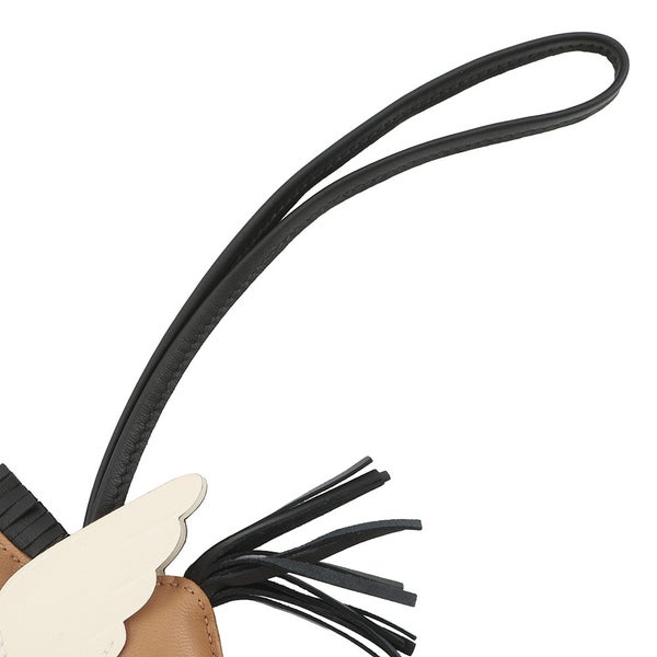 エルメス バッグチャーム ロデオPM ペガサス チャイ/ナタ/ブラック ラムスキン B刻印 HERMES