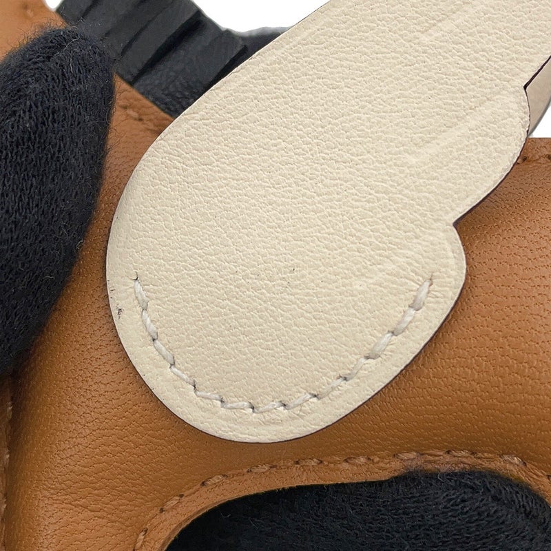 エルメス バッグチャーム ロデオPM ペガサス チャイ/ナタ/ブラック ラムスキン B刻印 HERMES