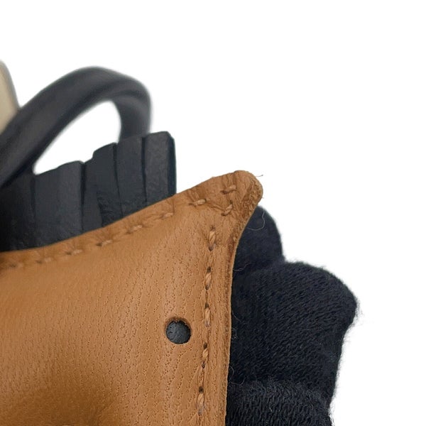 エルメス バッグチャーム ロデオPM ペガサス チャイ/ナタ/ブラック ラムスキン B刻印 HERMES