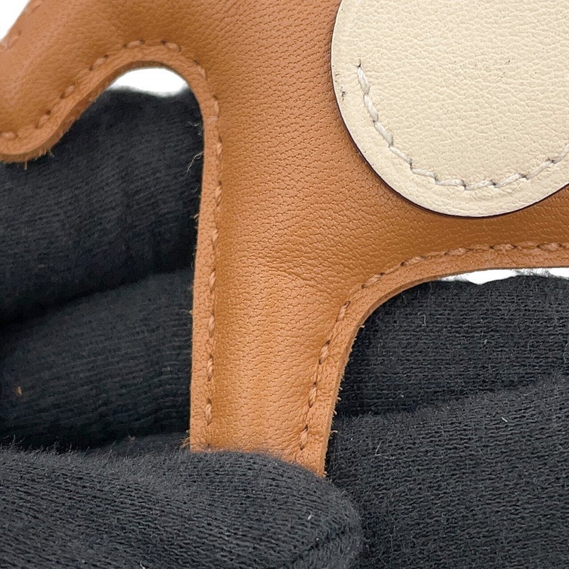 エルメス バッグチャーム ロデオPM ペガサス チャイ/ナタ/ブラック ラムスキン B刻印 HERMES