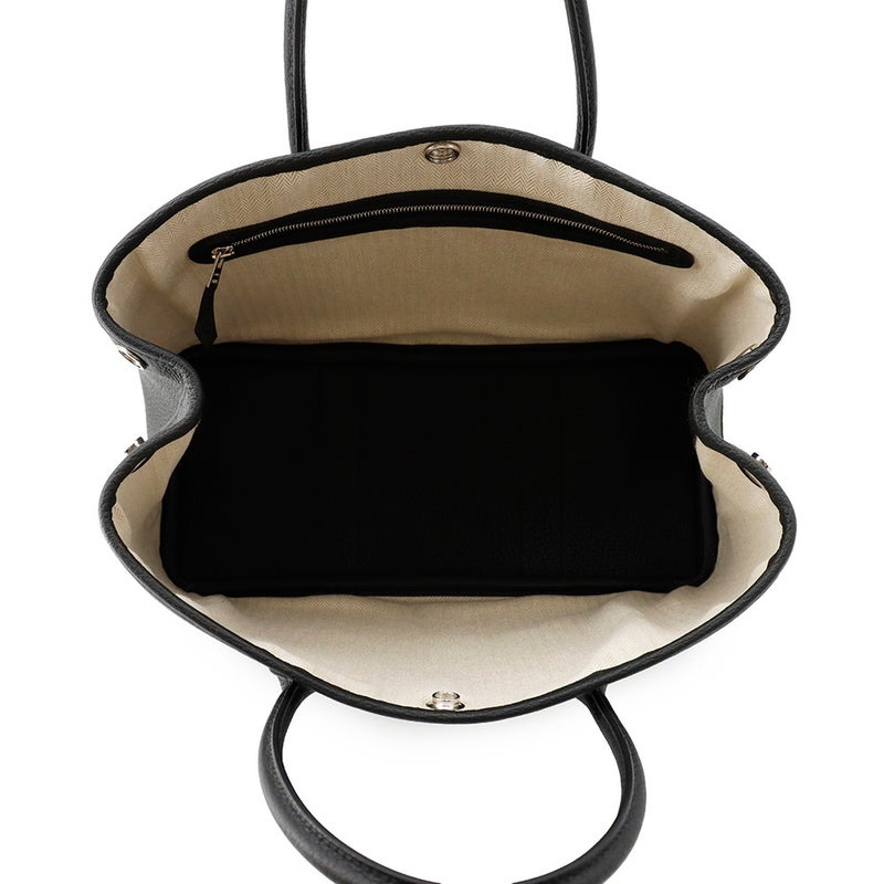 エルメス トートバッグ ガーデンパーティTPM ブラック/シルバー金具 ネゴンダ K刻印 黒