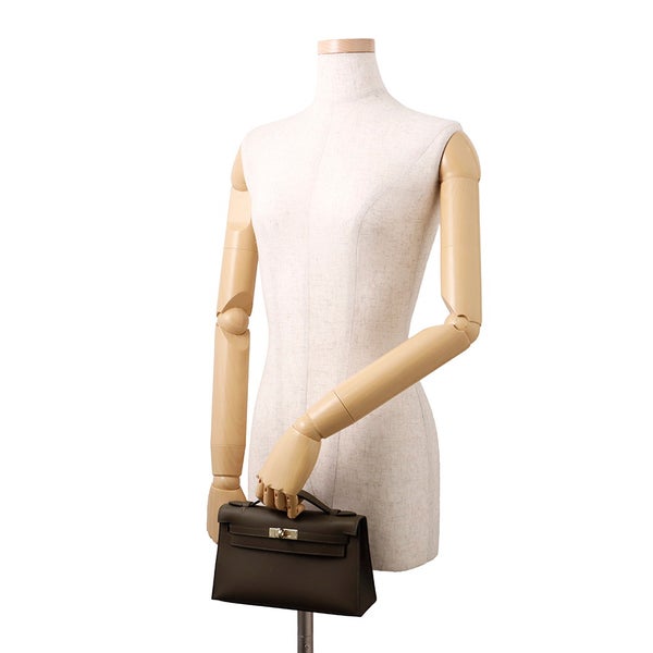 エルメス ハンドバッグ ポシェットケリー ヴェールロデン/シャンパンゴールド金具 スイフト G刻印